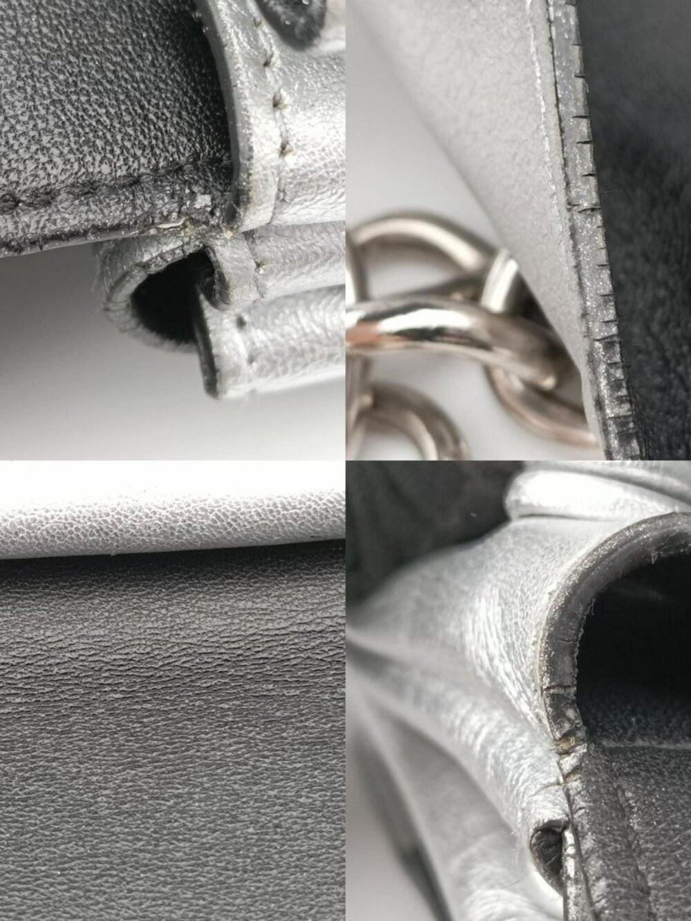 Prada Half Flap Double Silver Leather Bag 25 - Picture 15 of 16